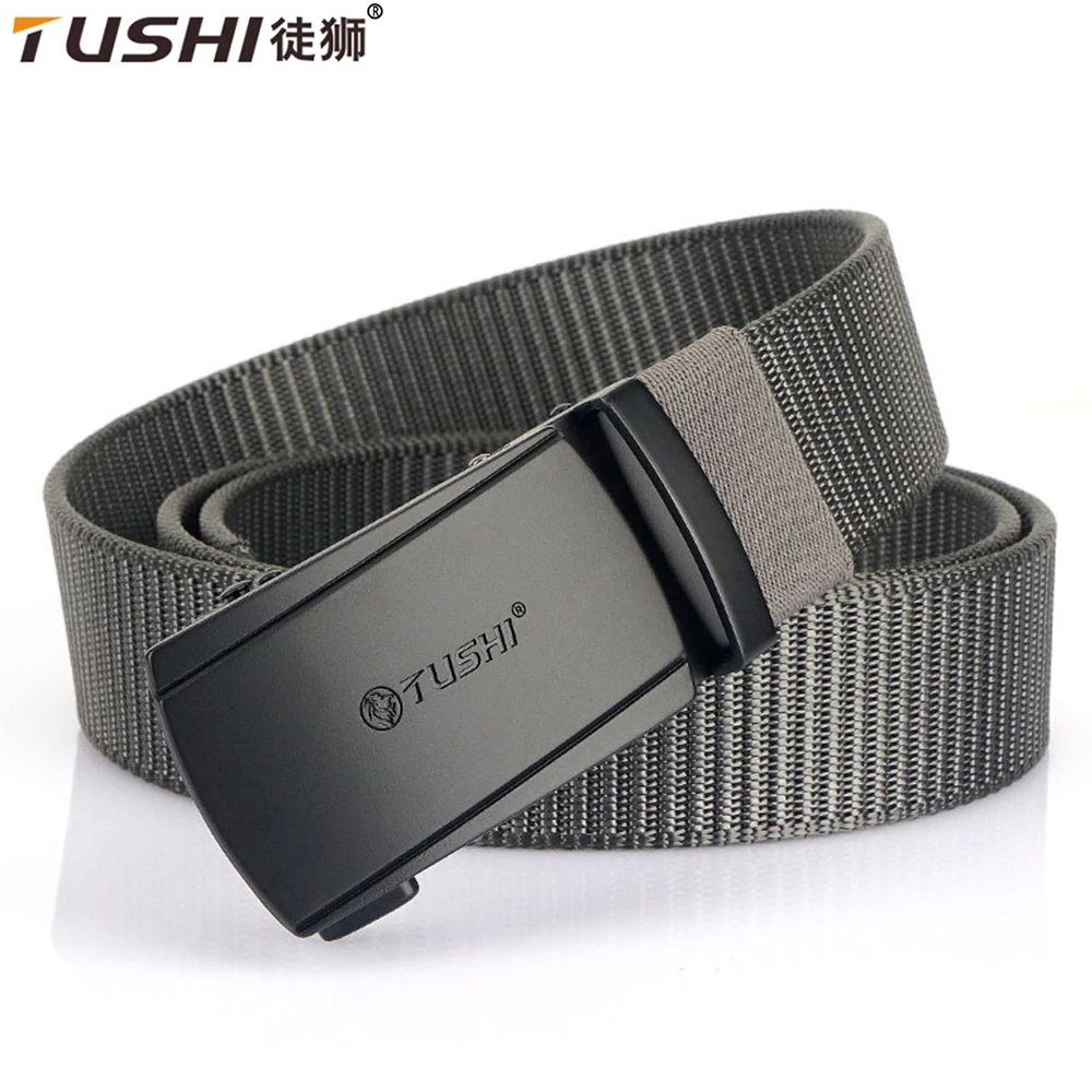 

TUSHI New Tactical Belt Metal Automatic Buckle Quick Release Belt Alloy Casual Tooling Training Belt Men's Trousers Outdoor Belt