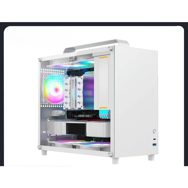 VP500 chassis, desktop tempered glass side through business home office small chassis