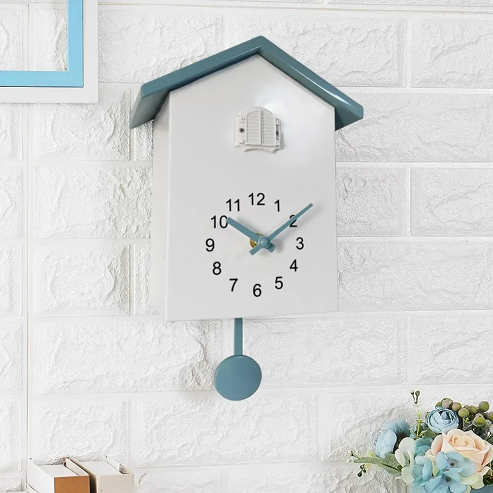 1pc Clock Kitchens Living Room Modern Offices Room Wall Battery Powered Bedrooms Bird House Cuckoo Clock Decoration Decorative