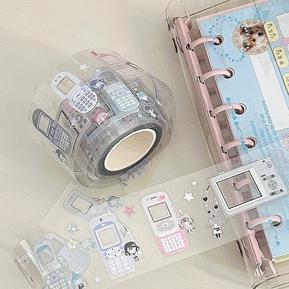 Cute Retro Y2k Electronic Mobile Phone Die cut Sticker DIY Deco Card Journal Scrapbooking Photo Card Phone Case Collage Supply