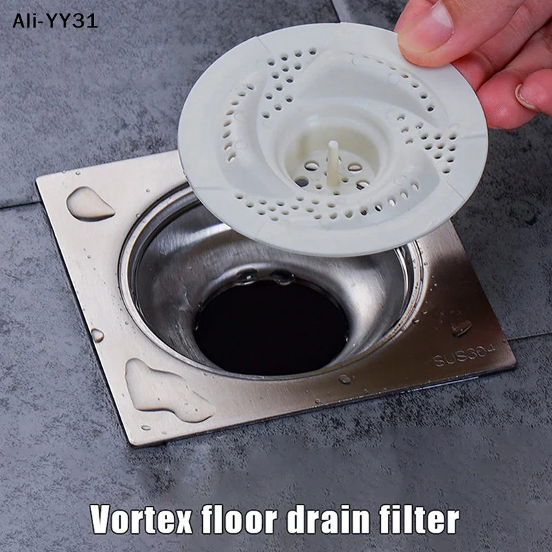 

【A31】【Au】New Household Vortex Floor Drain Filter Bathroom Sewer Hair Filter Toilet Drainage Anti-hair Universal