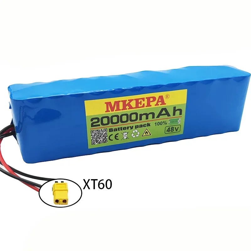 48 فولت 20 أمبير 18650 بطارية ليثيوم أيون 13S2P 1000 واط بطارية عالية الطاقة ، مناسبة لمجموعة محرك الدراجة الكهربائية 54.6 فولت 250 واط 350 واط 500 واط #5