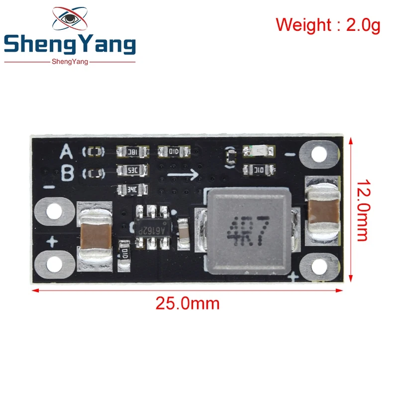 TZT 1/5PCS Step Down Board 12V to 5V Mini DC-DC Step-Down Module 2A Supports 9V/7.3V/5V/3.3V Output