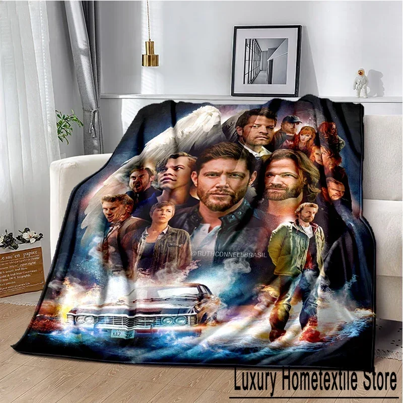 Supernatural join the hunt Throws Blanket Sofa Hiking Picnic Super Soft Quilt Fashion Bed Thermal Flannel Blanket birthday gift