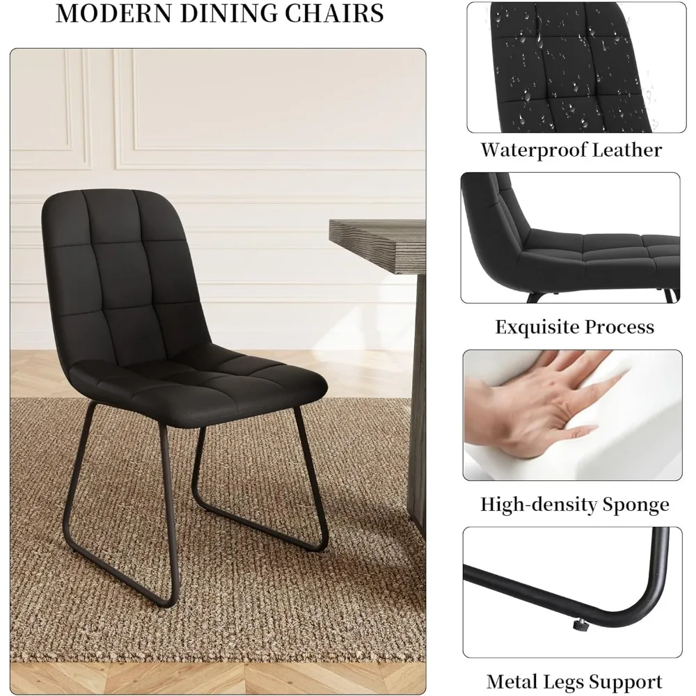 طقم طعام مكون من 7 قطع موفر للمساحة تتسع لـ 6-8 أشخاص، طاولة 70.8 MDF مع 6 كراسي منجدة، مثالية للمطبخ والإفطار