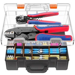 WOZOBUY Wire Stripper- Crimping Tool for Heat Shrink Connectors Set,for AWG22-10 Marine Grade Heat Shrink Butt Connectors