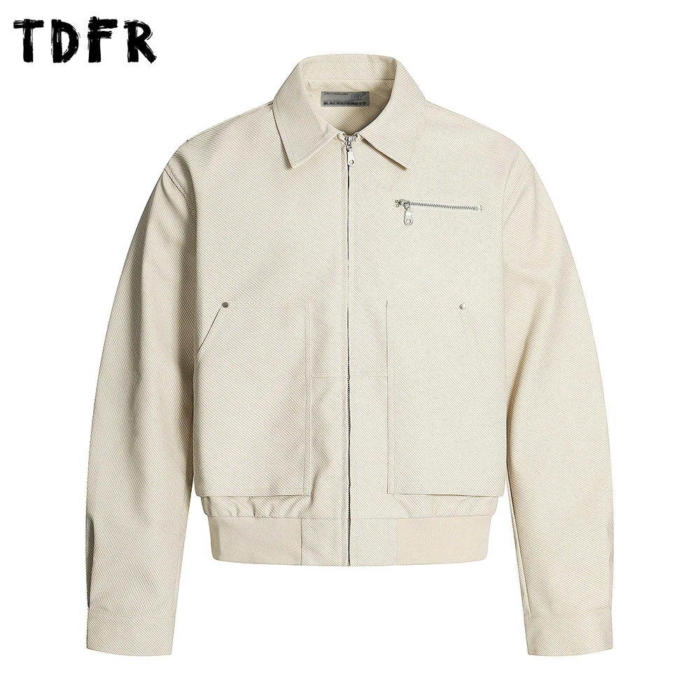 

Spliced Pocket PU Leather Jacket Mens Retro Solid Color Autumn Casual Loose Lapel Long Sleeve Outerwear Man