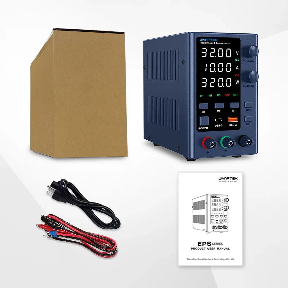 Wanptek Labor-Netzteil 30V 5A 30V 10A 60V 5A 120V 3A mit USB-A/TYPE-C 3 Gruppen Datenspeicherung OCP DC-Netzteil