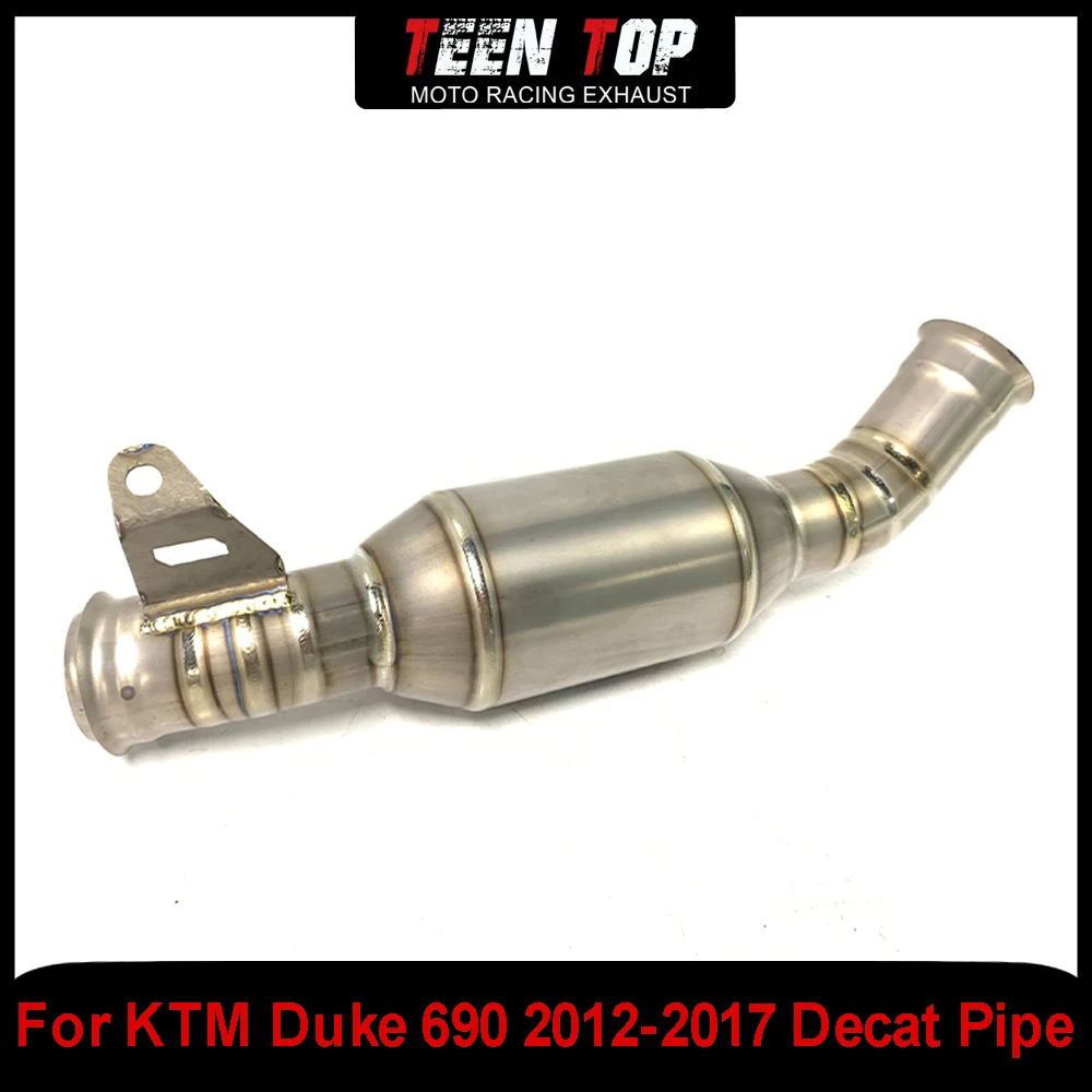 

Motorcycle Titanium Alloy Exhaust Decat Pipe For KTM DUKE 690 2012-2017 Middle Link Pipe 690 duke Catalyst Remove Connect Tube