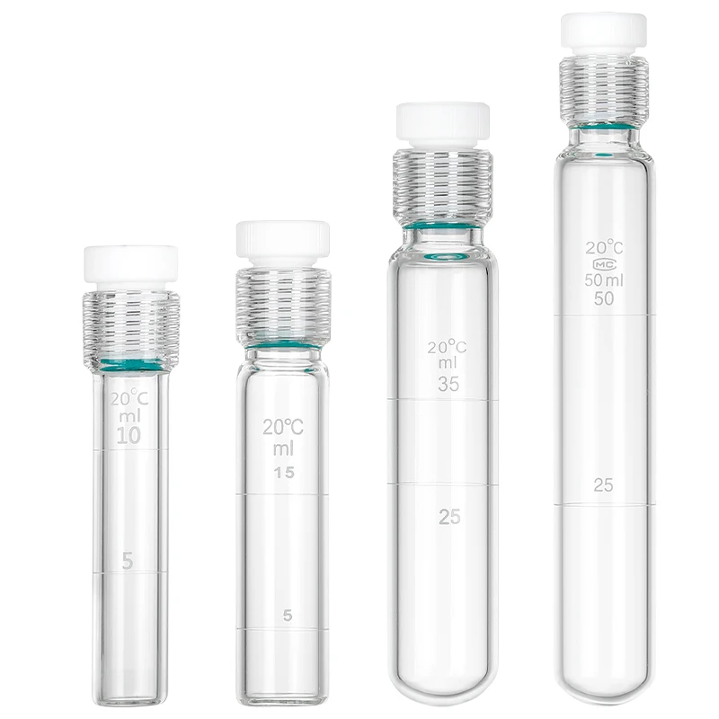 

Glass pressure-resistant tube round bottom flat bottom pressure-resistant 5/10/15/25/35/50/100/150ml sealed reaction test tube