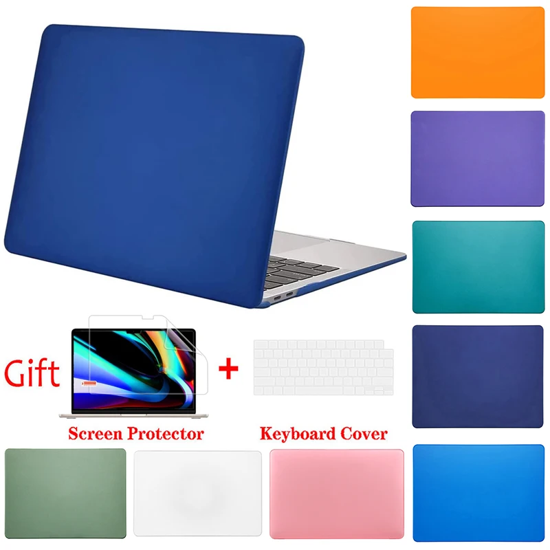 Laptop Case For Macbook Air 13.6 A2681 M2 Chip Matte Cover For Macbook Pro 16 15 14.2 Air 13.3 A2337 A2179 A2338 with Touch ID