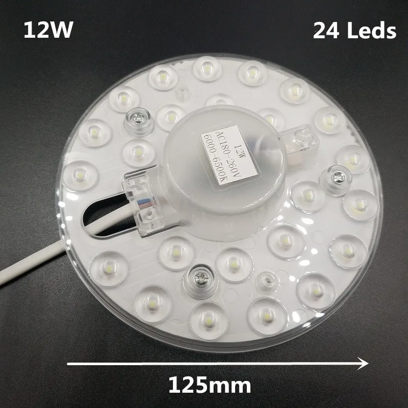 Panel de luz Led redondo montado en superficie, lámpara de techo descendente magnética, 12W, 18W, 24W, 36W, 110-220V