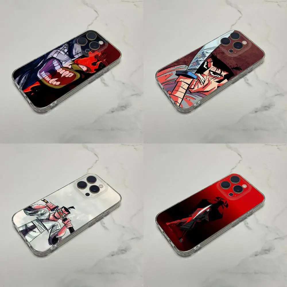 

Cartoon S-Samurai Jack Phone Case For iPhone 17,16,15,14,13,12,11 Plus,Pro,Max,Plus,E,SE4,Mini Transparent Box