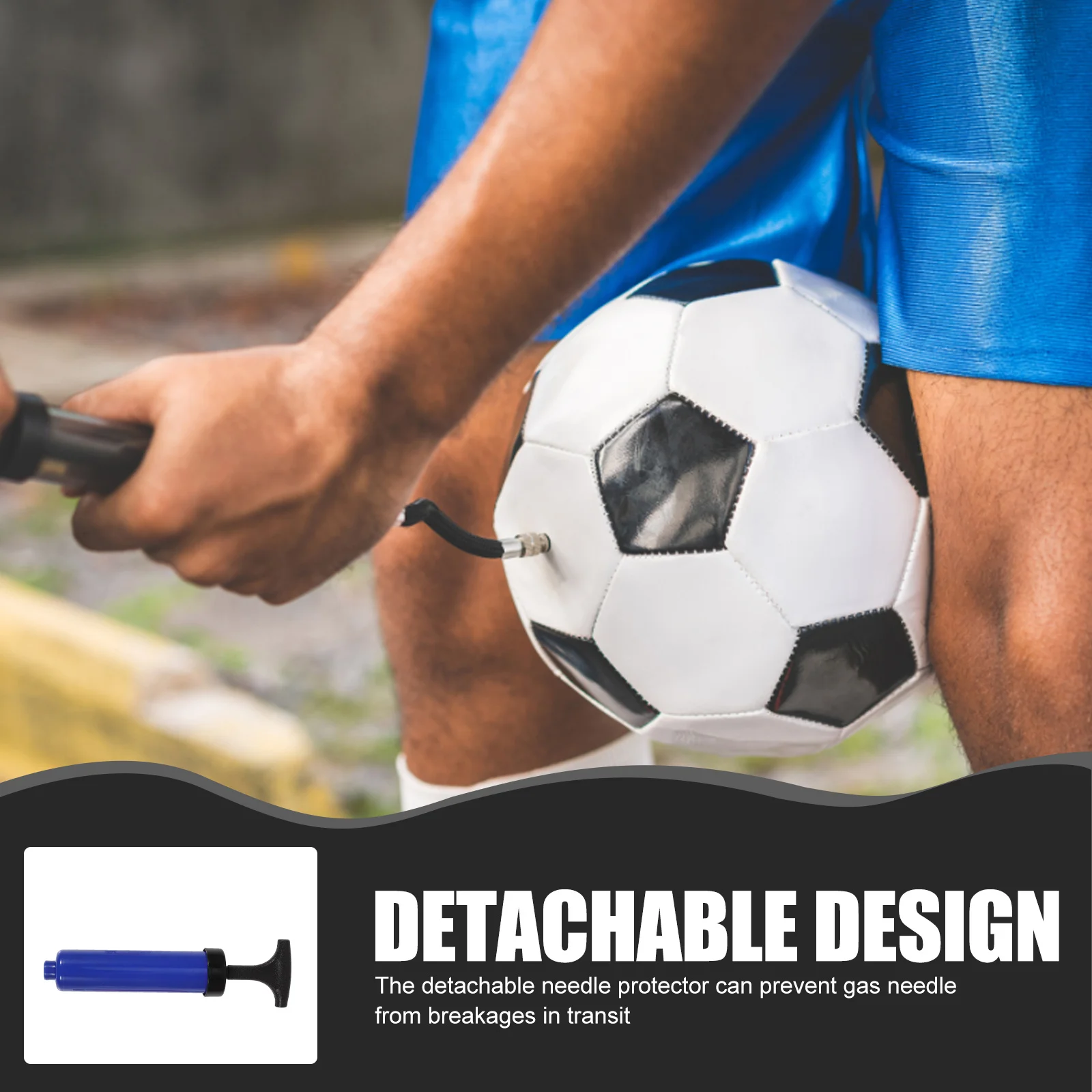 9pcs Gas Tube 1 Tip For Basketball Football Portable Needle Inflator Hand Air Pump Inflator Pump Blue