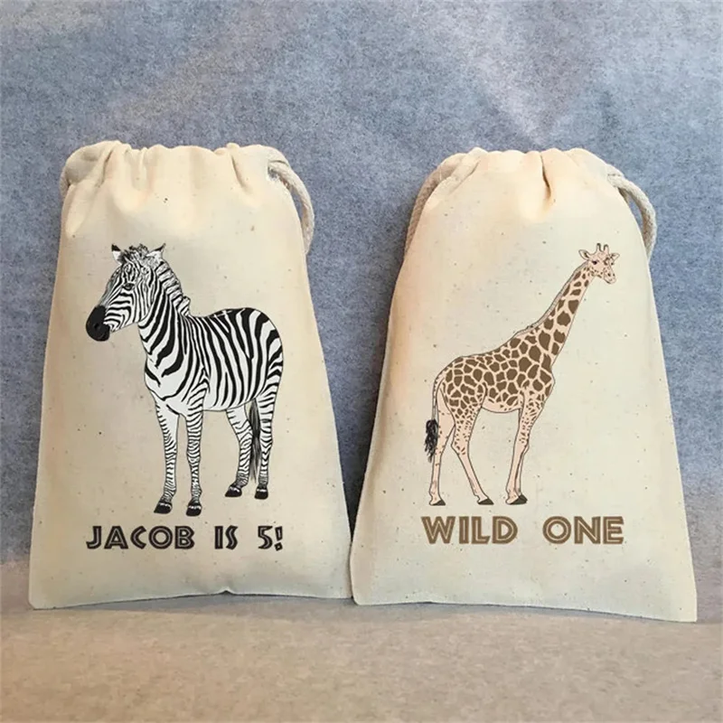 20PCS Custom Safari Party, Safari Birthday, Safari baby shower, Jungle party, Lion, Giraffe, Elephant, zebra, party favor bags