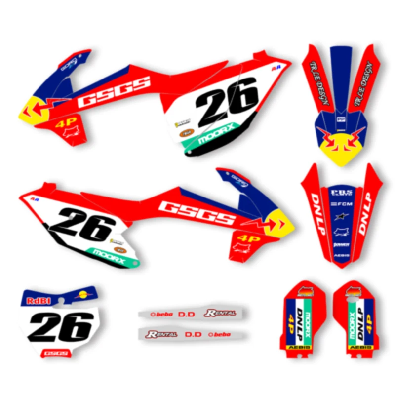 

Powerzone Custom Team мотоциклетные графические наклейки, наборы наклеек для GASGAS MC85 2021 2022 85cc, номер имени на заказ