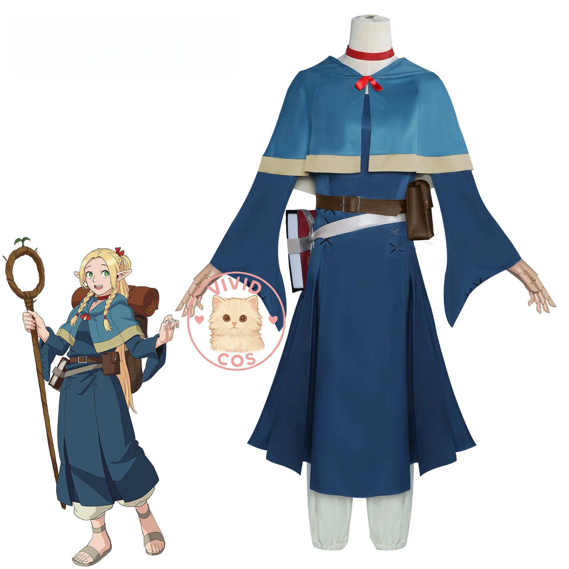 Delicious in Dungeon Cosplay Costume Popular Anime Marcille/Falin Role Playing Hot Suits for Men Adult Comic Con Party Halloween