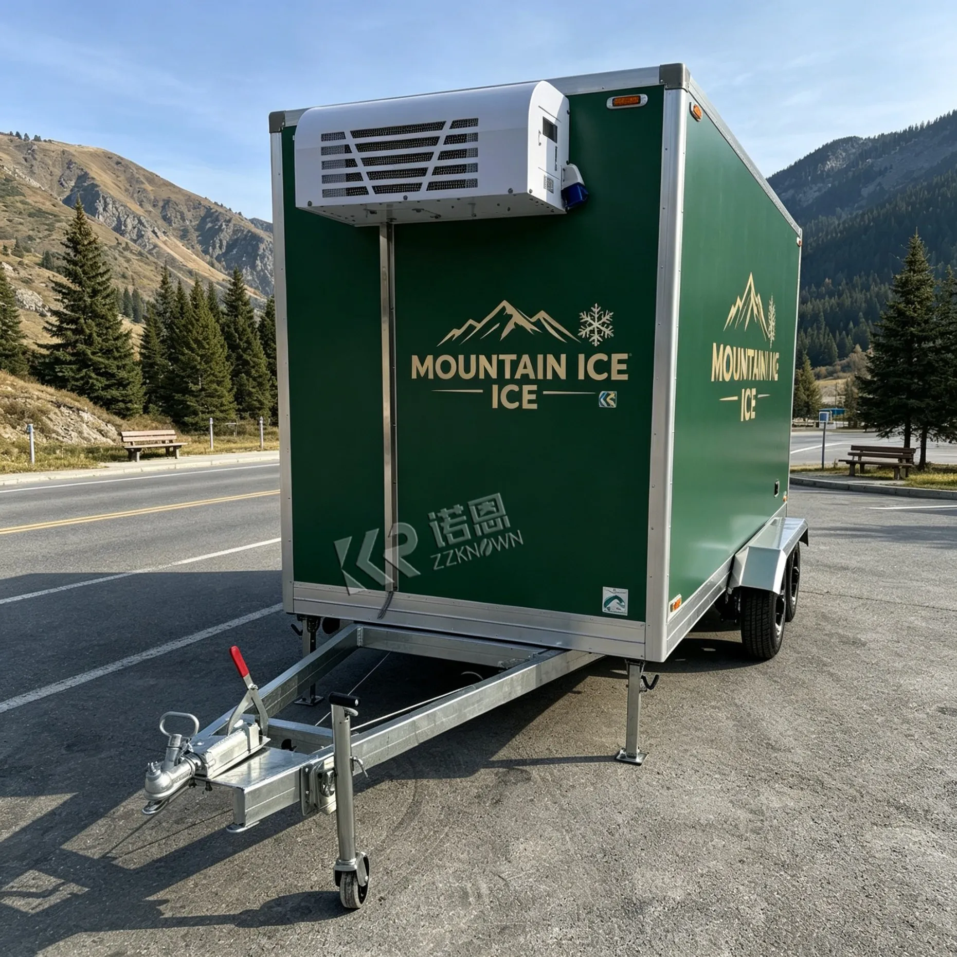 Mobile Freezer Trailer Refrigerated Cold Storage Trailer for Sale Ice Cream Meat Beverage Transport Trailer