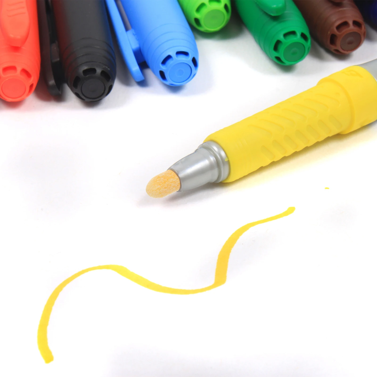 

100pcs Replacement Painting Nylon Brush Tip Soft For Acrylic Pens Smooth Writing Refillable Paint Pen Nibs Marker Pen