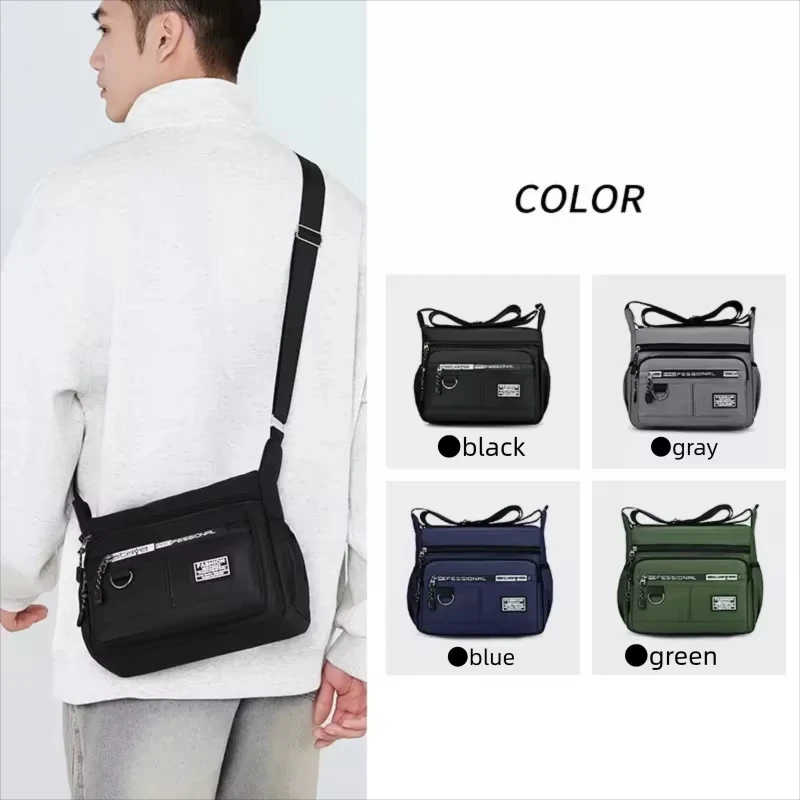 Herren-Umhängetasche, Crossbody-Schultertasche, kleine Sling-Tasche für Arbeit und Business, wasserdichte Oxford-Tasche, Umhängetasche 2026 – Detail 1