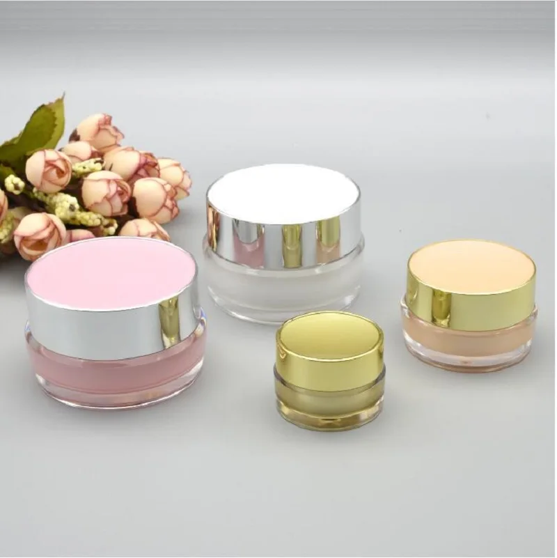 15G/20G acrylic/plastic jar cone shape few colors eye cream/night serum/essence/gel/moisturizer/skin care pot/art nail skin pack