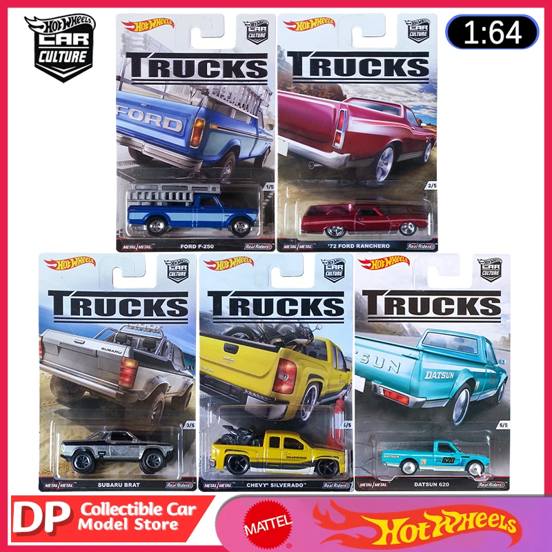 

Hot Wheels 1:64 Premium Car Culture Trucks Set 2016, Subaru Ford Chevy Datsun Collectible Diecast Vehicle Model Cars Toys