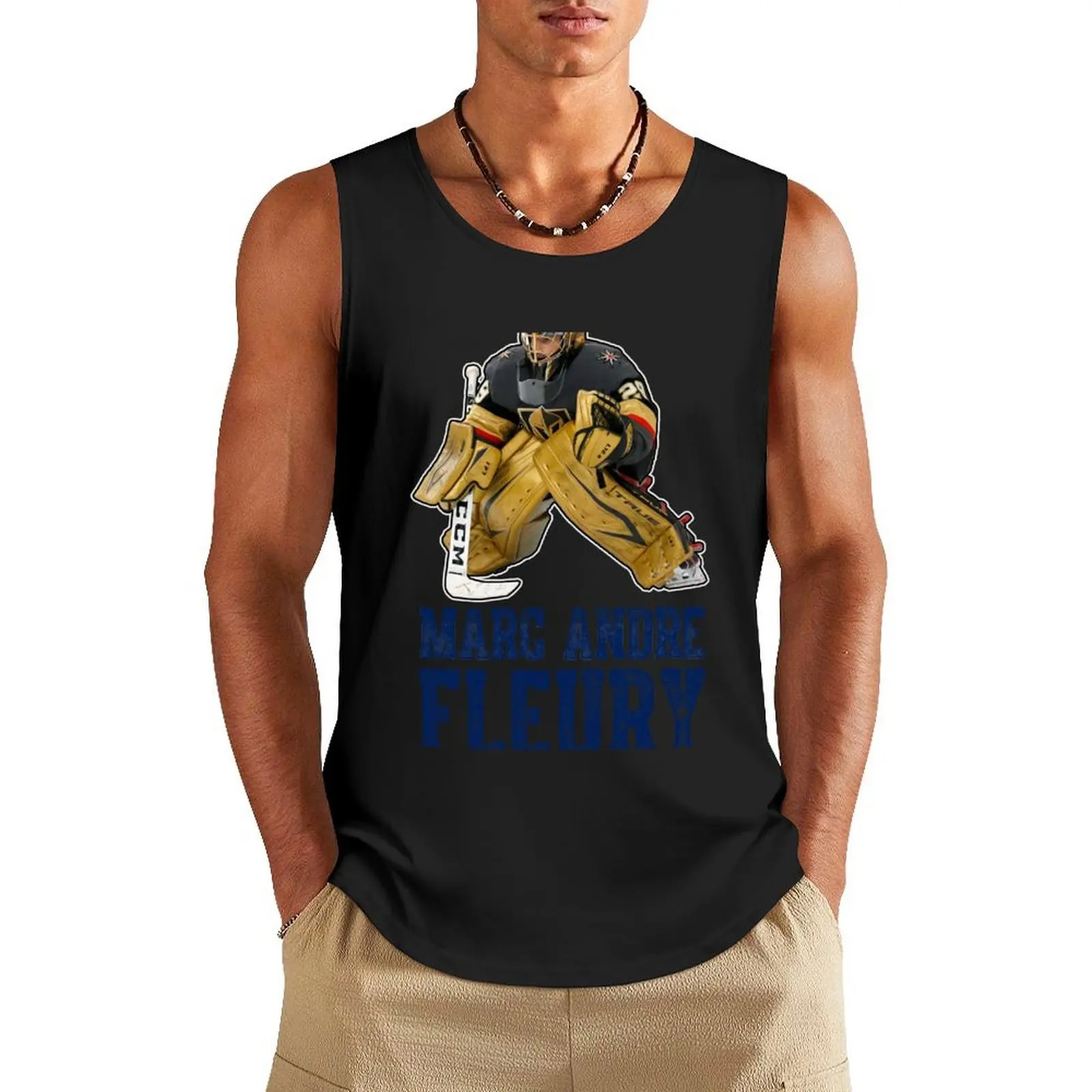 

Marc Andre Fleury Tank Top t-shirts for men vest for men Men's gym articles summer clothes men 2025