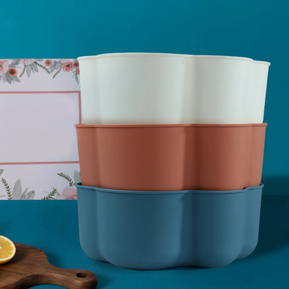 

3pcs Hanging Trash Can Kitchen Cabinet Door Storage Organizer Garbage Bin Plastic Container For Home Office Wall Mounting Cloud