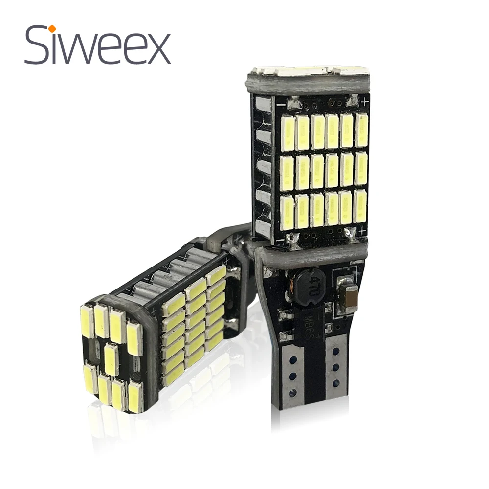 1 szt. T15 W16W 921 Super jasny, wysokiej mocy 45 SMD 4014 LED Canbus brak błędu rezerwy zapasowej samochodu żarówka światło hamowania ksenonowej bieli