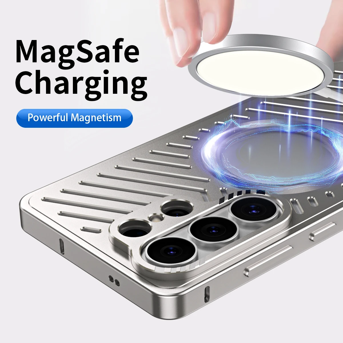 For Samsung Galaxy S26 S24 S25 Ultra, Rapid Cooling Phone Cover, Magnetic Magsafe Cool Design Ultra-Thin Aluminum Alloy Shell.