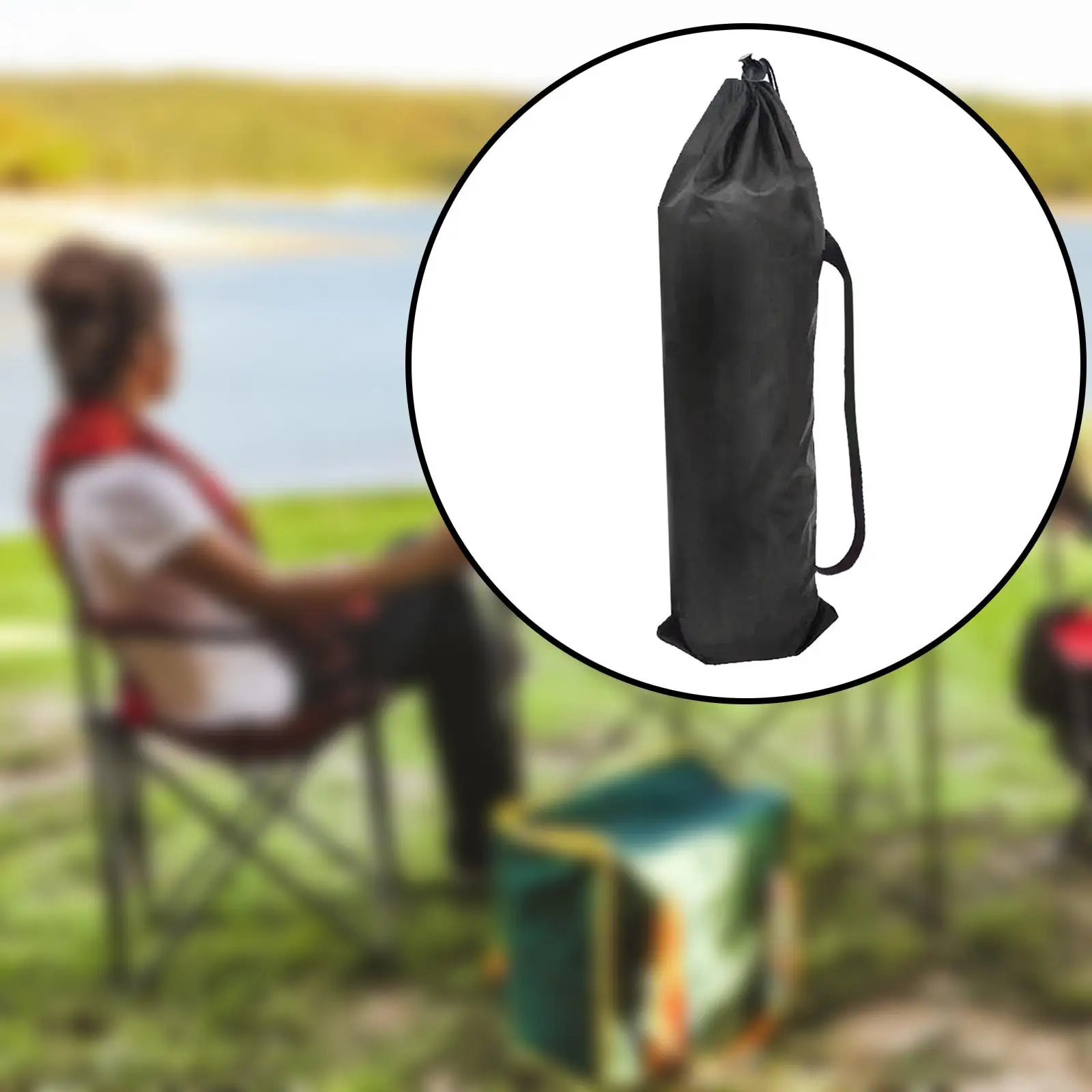 Folding Chair Replacement Bag Oxford Cloth Carry Pouch for Camping Travel with Shoulder Strap Drawstring Opening Storage for