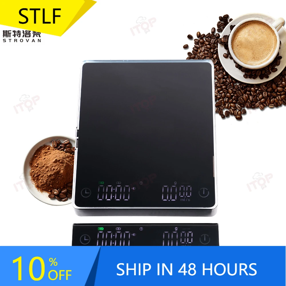 

STLF JW 3kg Hand Brewed Coffee Electronic Scale Kitchen Scale Small Coffee Bean Weighing Device Automatic Timing Coffee Scale