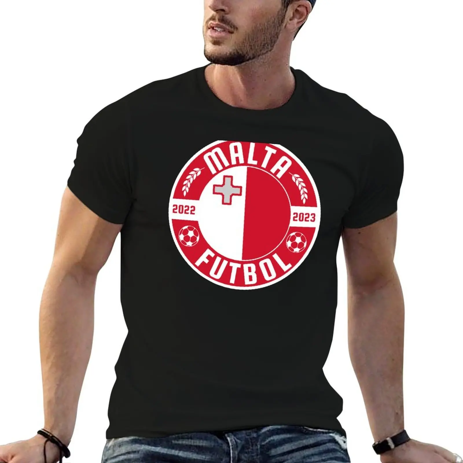Camiseta de fútbol de Malta, camisetas para hombre, paquete de camisetas blancas para hombre, camiseta ajustada