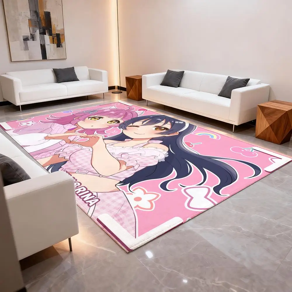 L-Love Live School Idols الكلمة حصيرة لينة سميكة ماصة عدم الانزلاق غرفة نوم غرفة المعيشة سجادة باب ديكور المنزل الفانيلا السجاد #2