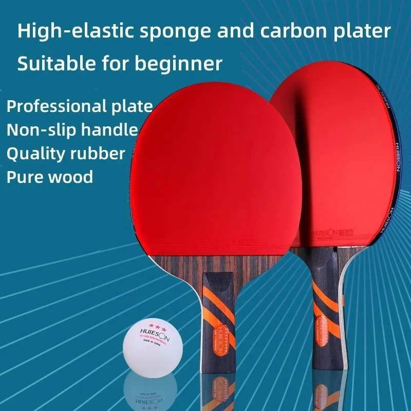 Paletas de Ping Pong profesionales de madera pura, hoja de tenis de mesa de 8 estrellas, 5, 2 hojas de carbono para Loop Drive, ataque rápido, 2 piezas