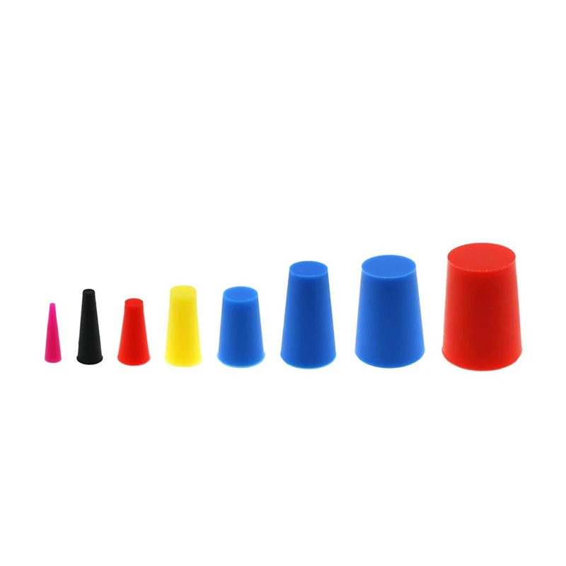 ABJI-105Pcs High Temperature Silicone Protection Plug Set 8 Sizes Colorful Tapered Silicone Plugs For Powder Coating