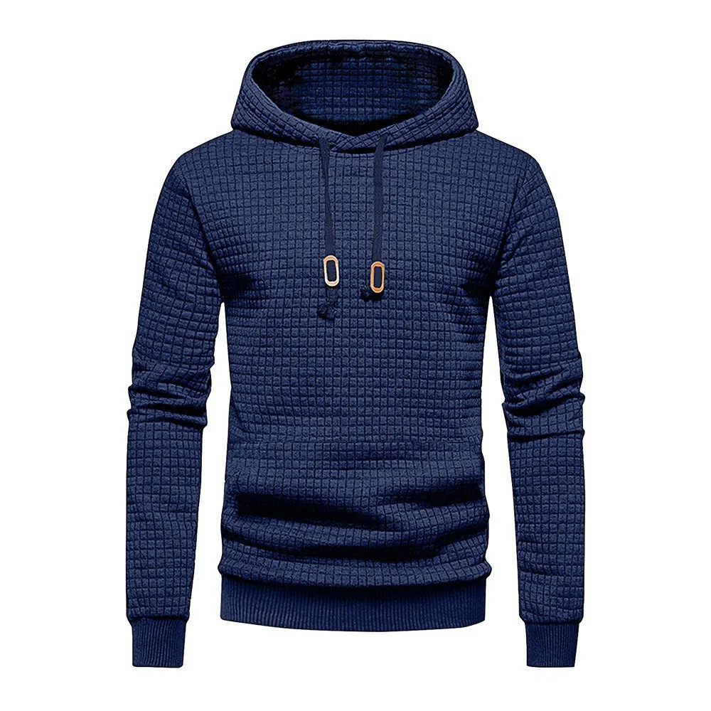 New Men's Solid Color Casual Gym Thin Hoodie Oversize Spring and Fall Long Sleeves Sweatshirt Pullover Casual Warm Hoodie Gift