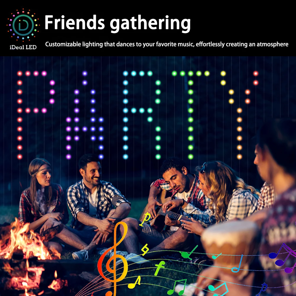 400LEDs Smart LED Curtain Light App AI Control RGB Dimming DIY Patterns with Music Rhythm Bedroom Window Decor String Lights