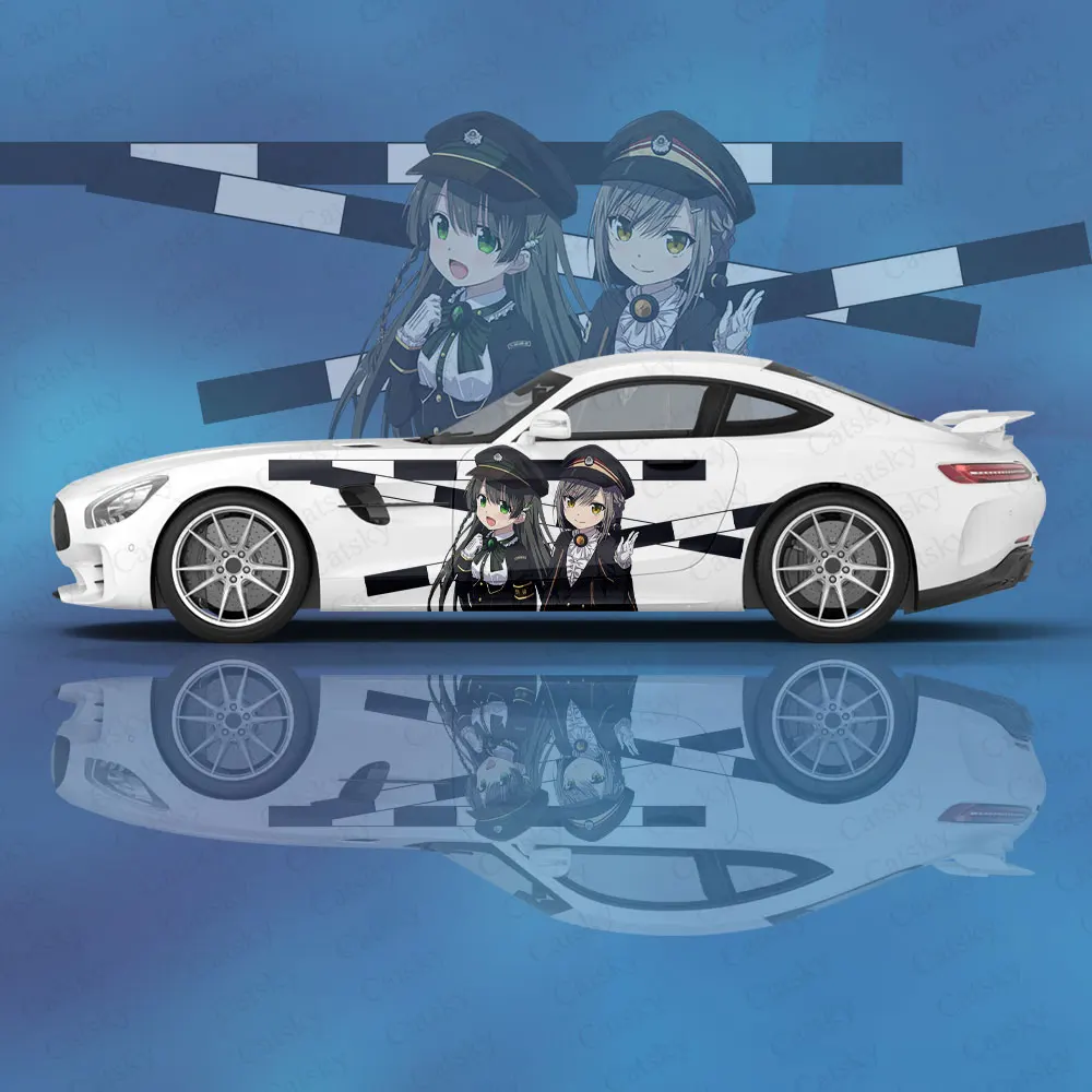 Rail Romanesque Anime Car Body Stickers Anime Itasha Vinyl Car Side Decal Sticker Car Sticker Automotive Decor Film