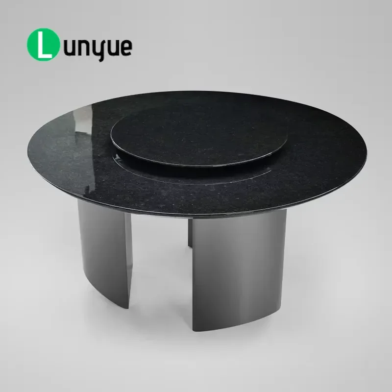 Luxury Modern Purple Gold Natural Marble Dining Table Waterproof Eco Friendly Wear Resistant For Home Villa Hotel Furniture
