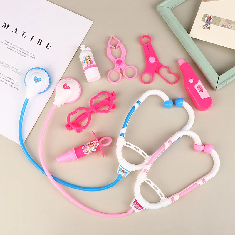 7Pcs Kids Play Doctor Game Early Educational Toys Children Simulation Hospital Pretend Doctors Kit Child Stethoscope Cosplay Toy