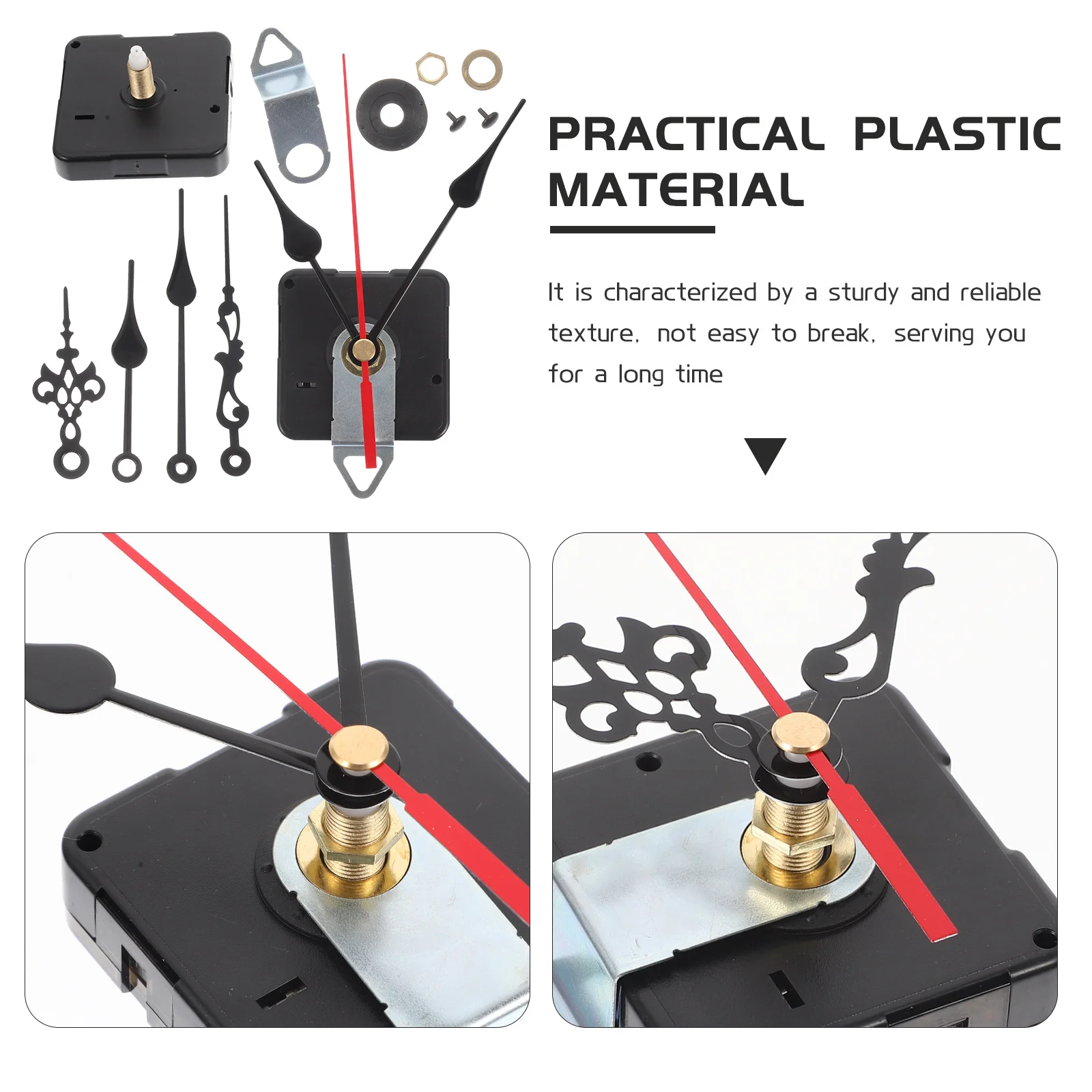 

2Sets Clock Movement Mechanism Multifunctional DIY Kits for Hanging Cross Stitch Clocks Clock Mechanism Home Supply