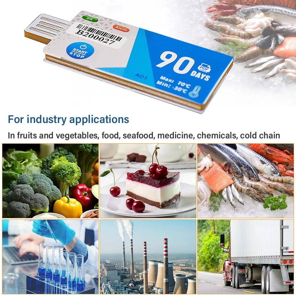 FULL-90 дней USB-интерфейс регистратор температуры регистратор данных для складского хранения холодильного транспортного средства