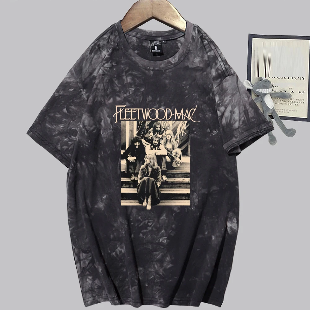 Fleetwood Mac Stevie Nicks 2024 Tie Dye Shirts Oversized Summer Shirt Music Fans Gift Tee Tops Tops Regular Unisex Harajuku