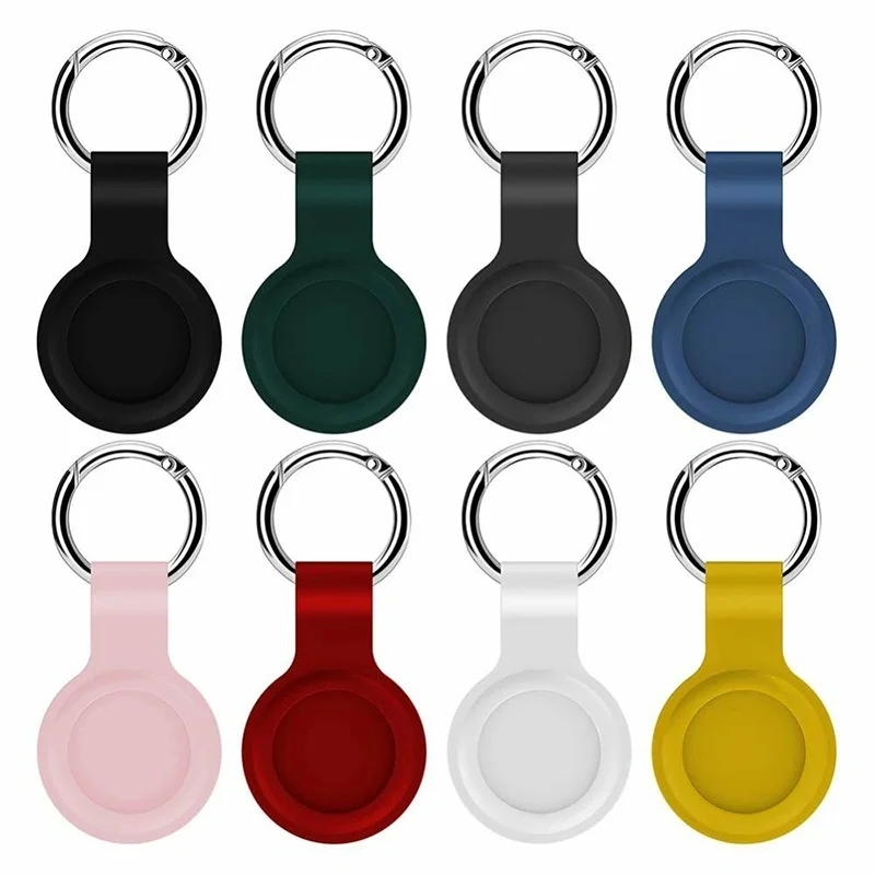 Soft Tracker Cover For AirTag Silicone Sleeve Shockproof Anti Lost Pet Key Locator For Keys Pet Collar Bag Wallet Luggage Set