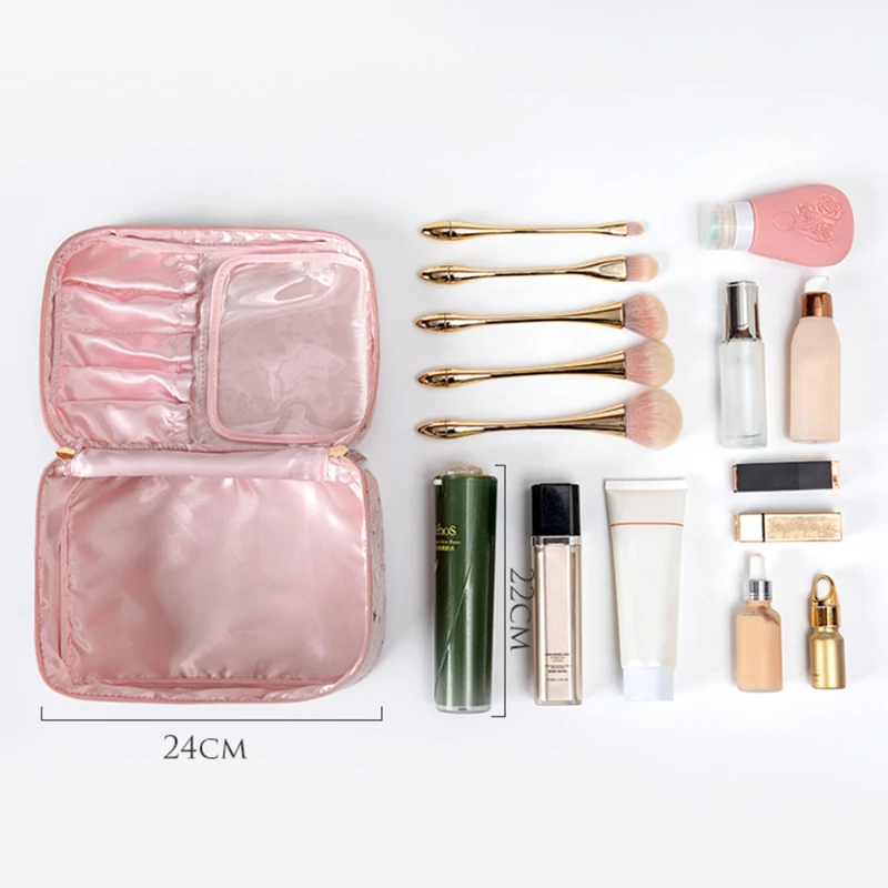 High Capacity Outdoor Girl Makeup Bag Women Cosmetic Bag Toiletries Organizer Waterproof Female Storage Make up Cases