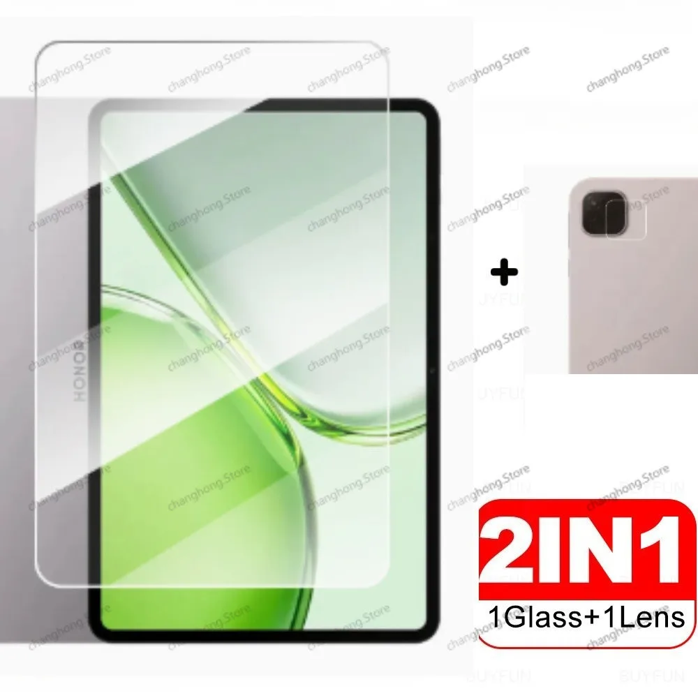 2 in 1 Tempered Glass +Camera Protection Film For Honor Pad X9b Max 13 inch 2026 YAG-W09 HD Anti Scratch Screen Protector Film