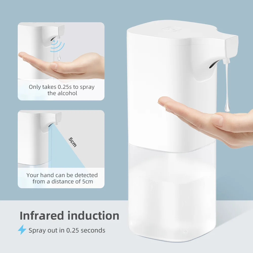 Automatic Induction Foam Soap Dispenser Smart Sensor Liquid Soap Dispenser USB Recharge Foam Dispenser Touchless for Bathroom