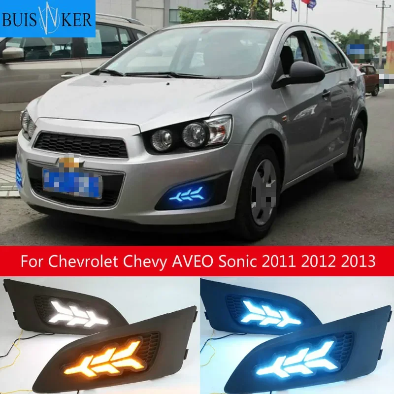 

1Pair Daylight lamp For Chevrolet Chevy AVEO Sonic 2011 2012 2013 LED DRL Daytime Running Lights