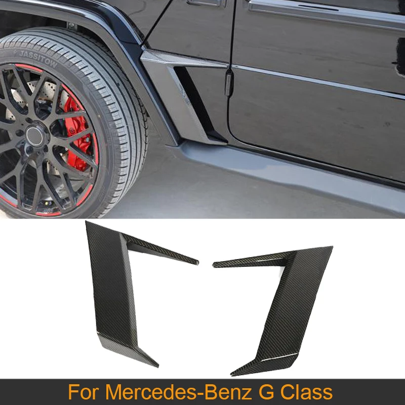 Carbon Fiber Car Air Vents Fins Splitters Canards For Mercedes-Benz G Class All Cars 2019 2020 Car Door Fins Canards Splitters